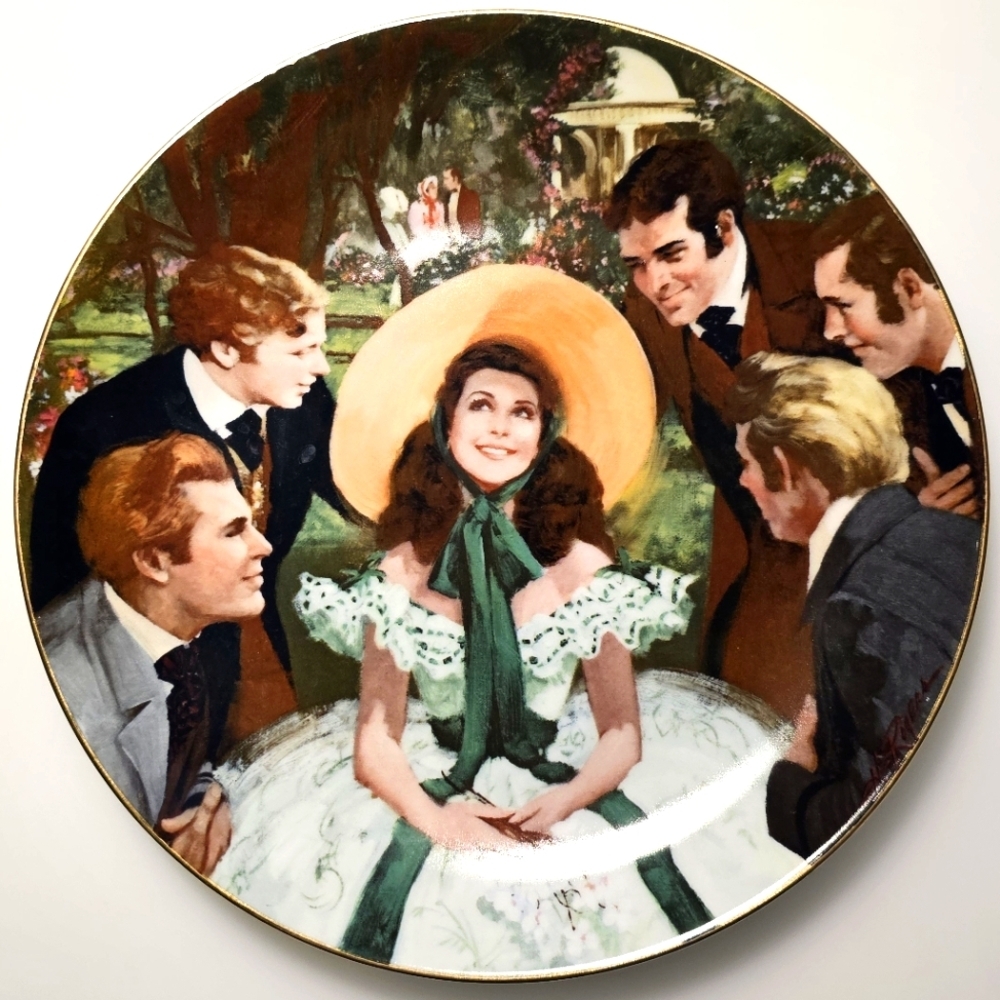 Gone with the Wind "Scarlett & Her Suitors" 1989 Plate #2567N